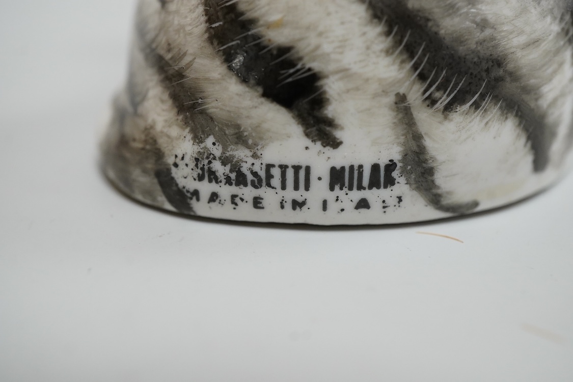 Two Fornasetti models of sleeping cats,9.5cm long